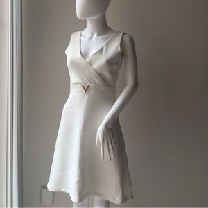 Valentino White Dress with Gold Accent